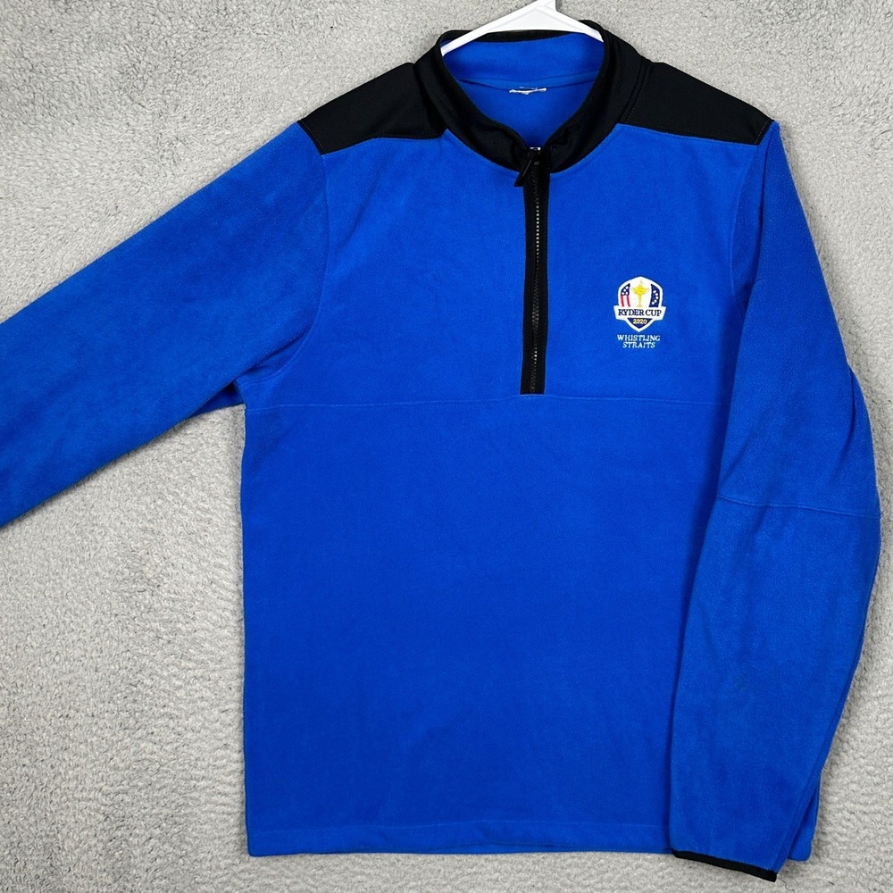 Nike Jacket Mens Medium Blue Golf Ryder Cup 2020 Quarter Zip Fleece Pullover
